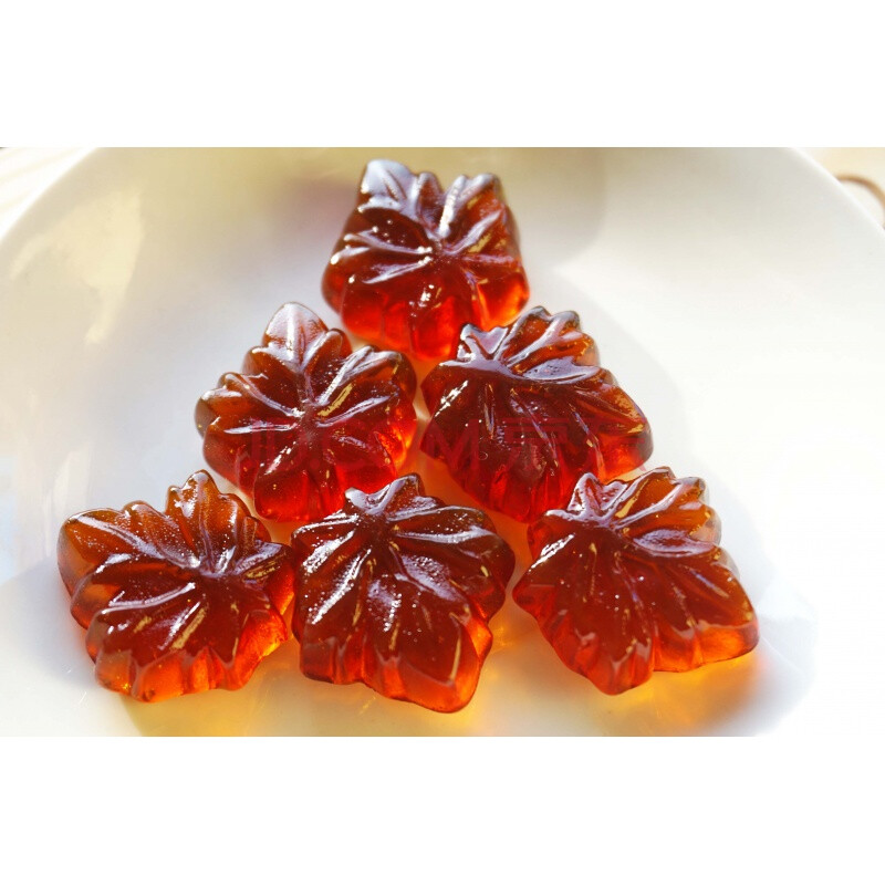 加拿大特产上课可以吃的枫叶糖纯枫糖浆 硬糖零卡糖盒120克*2袋 2包