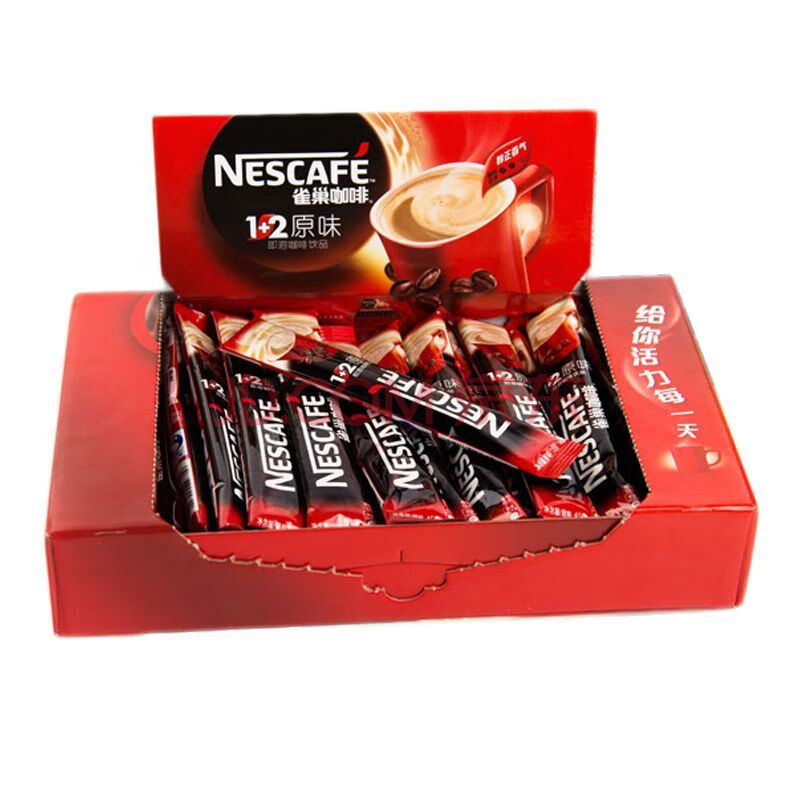 nestle雀巢咖啡 1 2原味特浓奶香三合一速溶咖啡粉巢雀礼盒装 15g*48