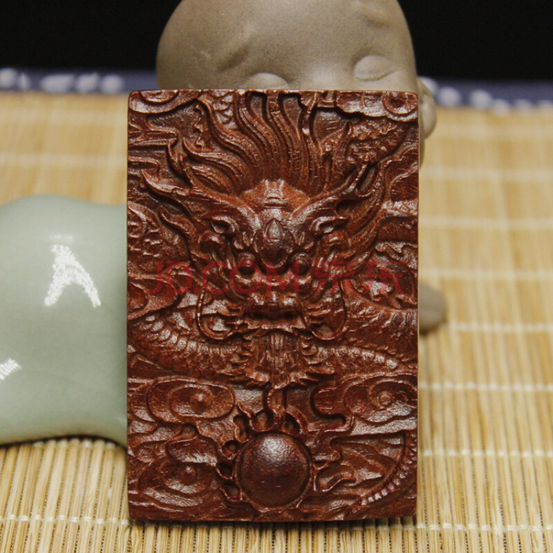 印度小叶紫檀木雕无事牌461牌 车挂木牌雕刻