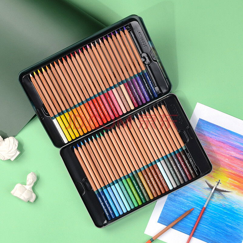 72色水溶性彩色铅笔/填色笔/专业美术设计手绘彩铅 铁盒装3120-72tn