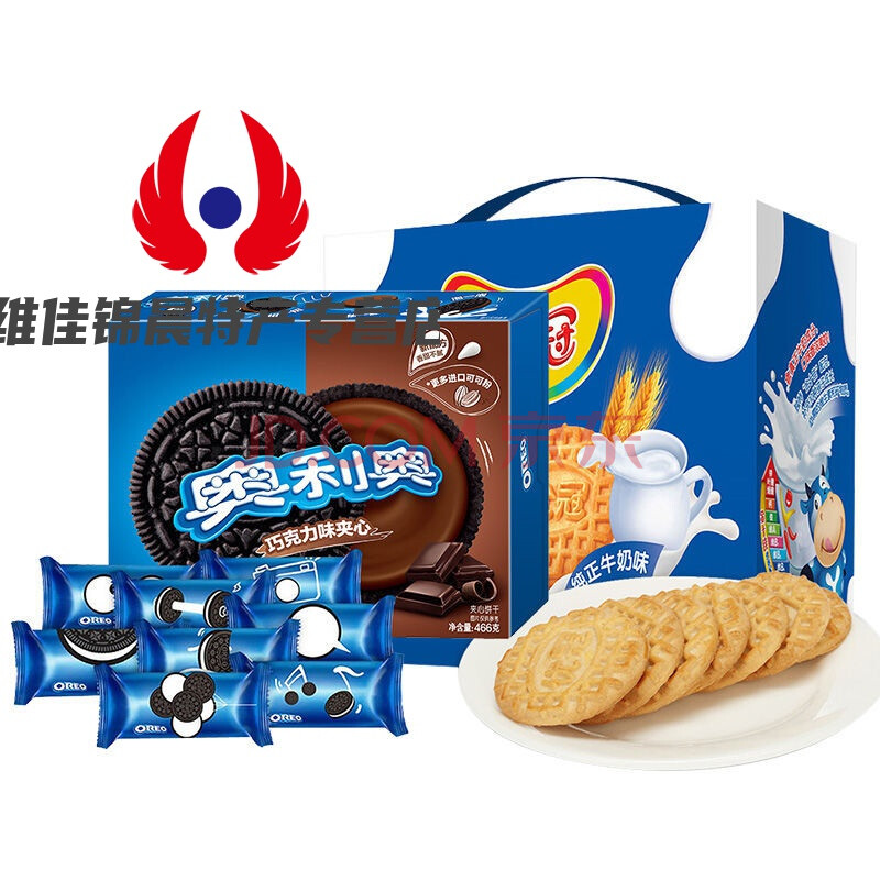优冠饼干1000g 巧克力味466克