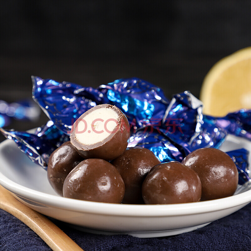 糖果 星空巧克力球糖 酸奶糖 夹心奶油糖果椰蓉味多味250g 4口味混合