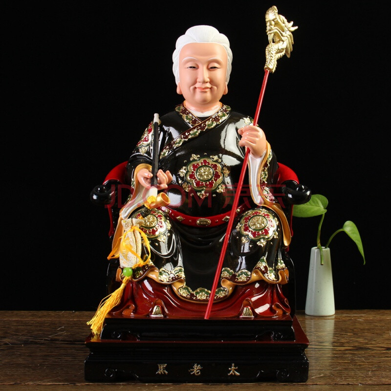 顺通礼坊 黑妈妈黑老太太家仙神像树脂极彩绘仙家像居家供奉家用摆件