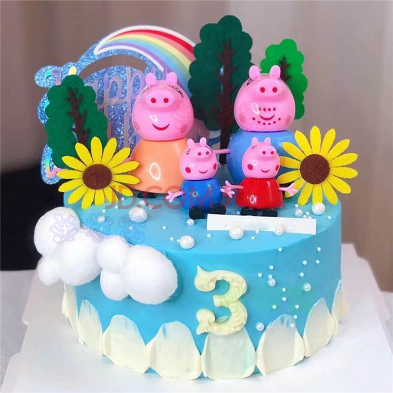 芙滋窝 创意儿童卡通小猪佩奇生日蛋糕同城配送全国上海北京广州深圳