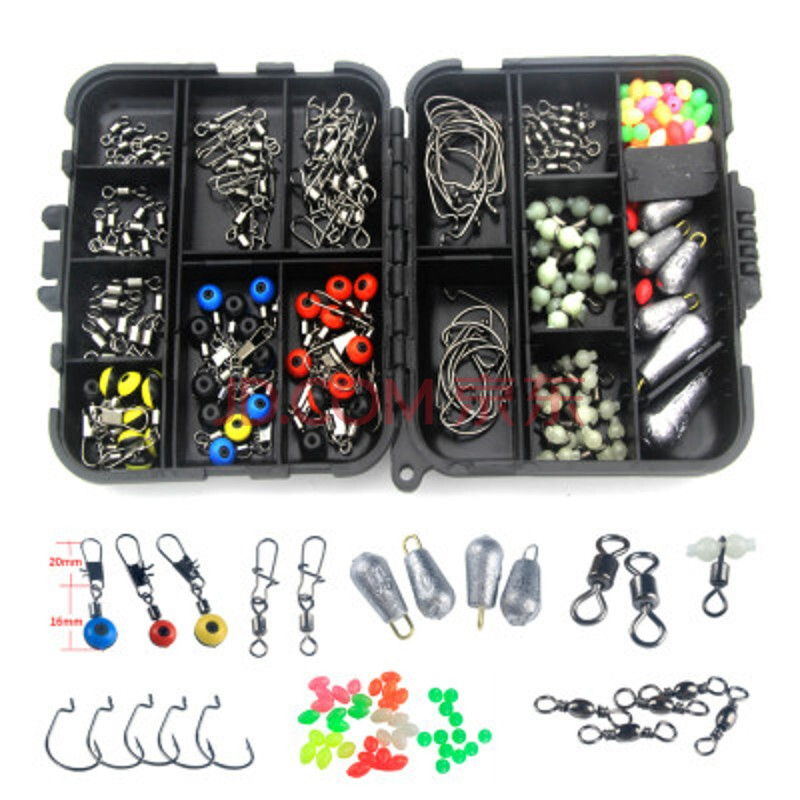 路亚矶177个钓配件组合套装海钓线组套渔具盒小配件钓鱼用品定制 177