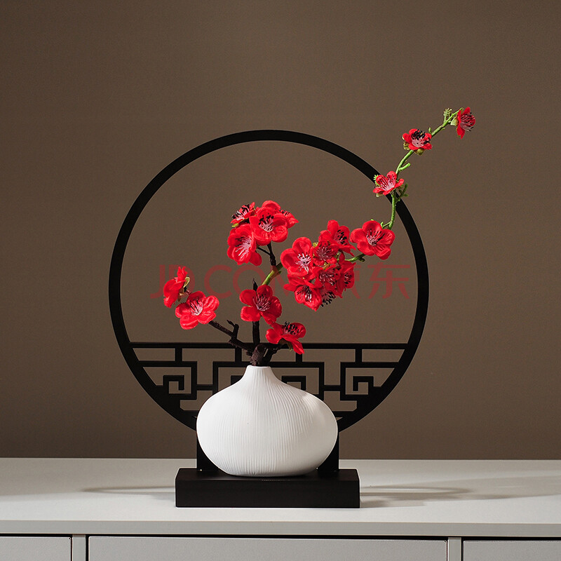 萱宇霖 新中式客厅摆件电视柜玄关装饰创意家居饰品酒柜茶几禅意梅花