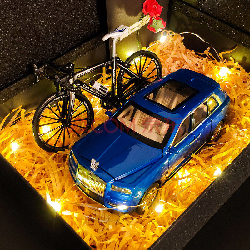 美驰图劳斯莱斯库里南汽车模型仿真合金幻影车模情人节生日礼物送男