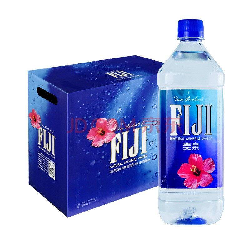 斐泉(fiji)斐济原装进口天然矿泉水瓶装饮用水 (中文版)1000ml*12瓶