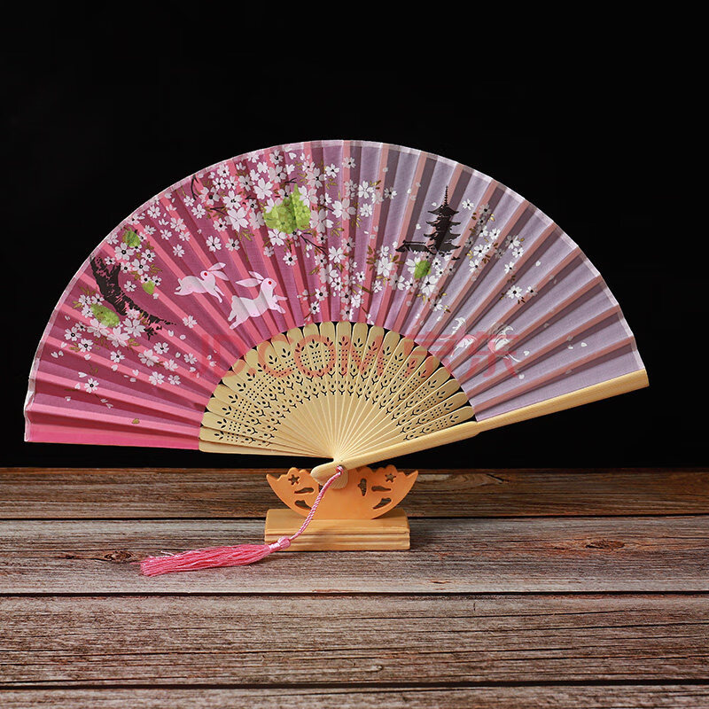 国风古韵舞蹈扇子折扇古风女汉服夏季跳舞舞蹈折叠古典古装流苏德云社