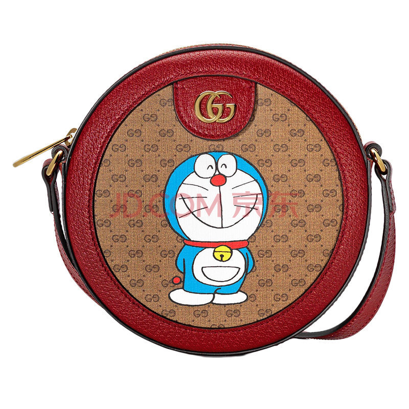 gucci/古驰2021doraemonxgucci联名系列gg帆布哆啦a梦和双g配红色皮革