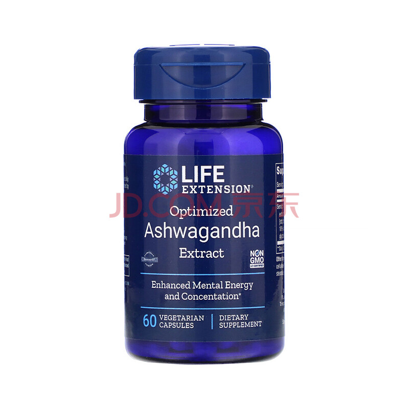 Extrait D'Ashwagandha Optimisé Life Extension - 60 Capsules - Complément Alimentaire Neuf