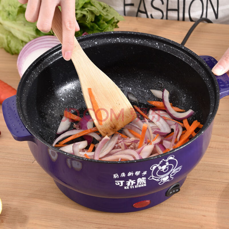 电炒锅不粘锅电锅家用小电锅宿舍迷你多功能电热锅煮饭炒菜一体锅芯园