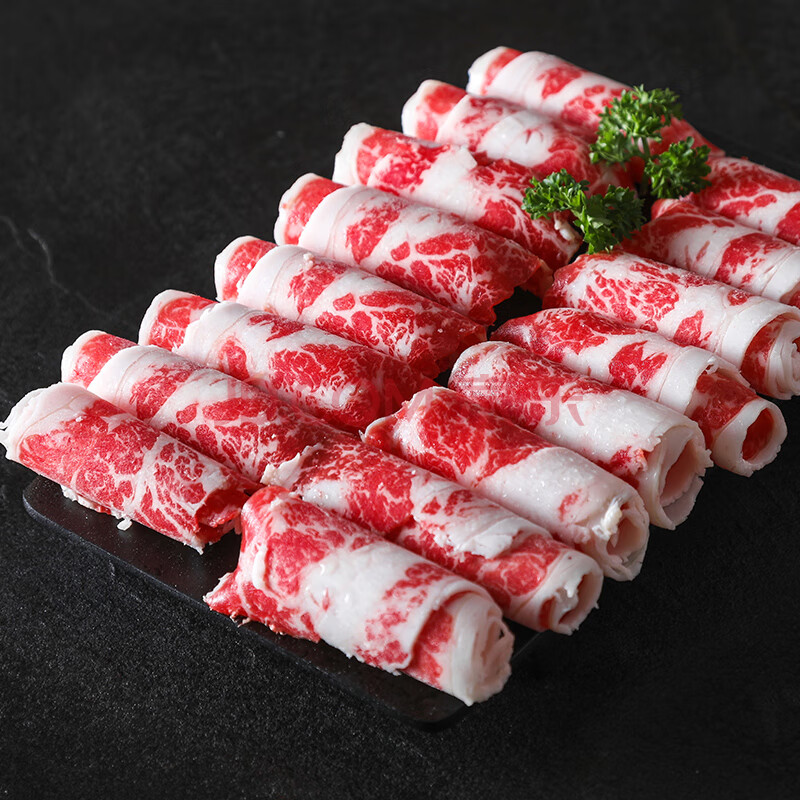 爵鲜 澳洲和牛m9后胸肥牛卷套餐牛肉卷寿喜锅火锅食材 4盒装1000g