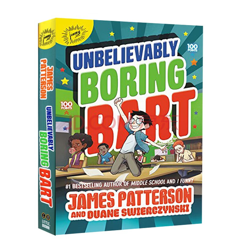 英文原版 unbelievably boring bart 精装插画版儿童成长幽默小说