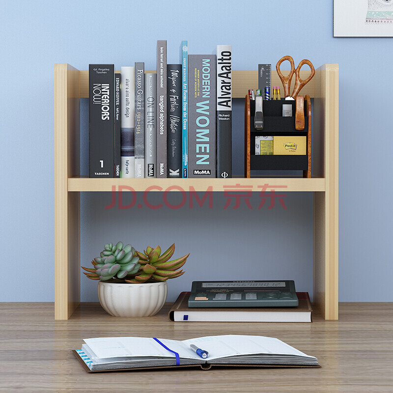 简易实木学生用桌上小书架收纳储物架办公室书桌面置物架飘窗 全实木