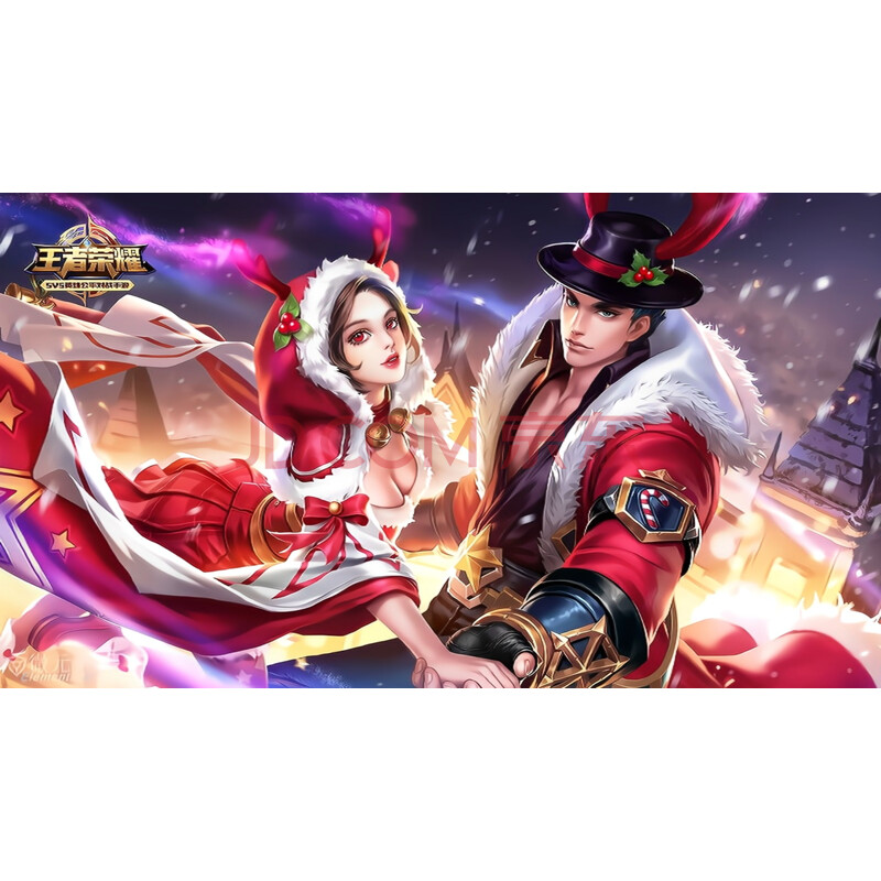 李白小乔韩信超大墙纸装饰宿舍动漫游戏贴纸由子 貂蝉-圣诞恋歌 60x40