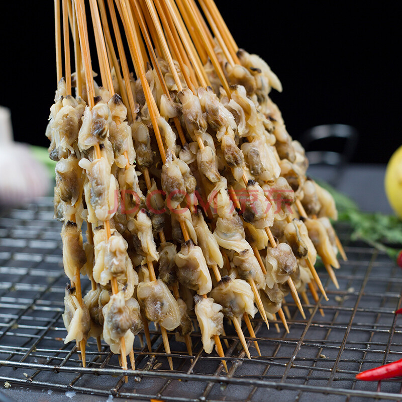 花蛤串花甲海鲜夺命油炸烧烤食材夜市商用半成品铁板20串一包 花蛤60