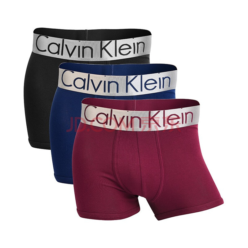 凯文克莱(calvin klein)内裤 男士ck时尚百搭舒适内裤三条装 99056 混