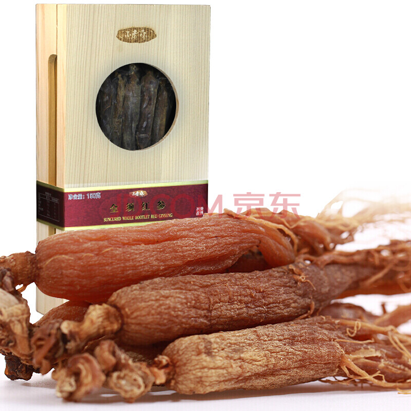 品吉味 全须红参 精选东北长白山大根人参煲汤滋补泡酒材料整支多根