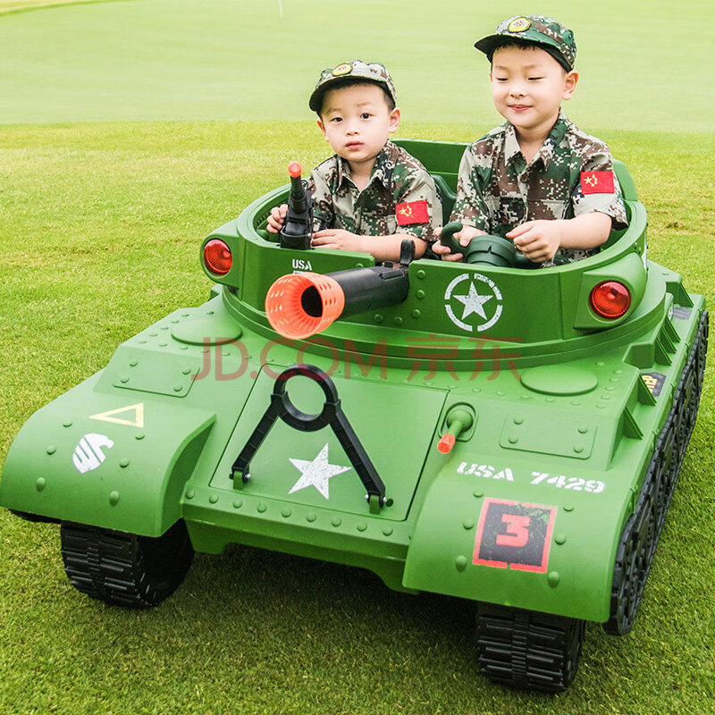 車雙座四輪車大人汽車寶寶小孩充電車子 雙座 大炮 機槍 電子助力轉向