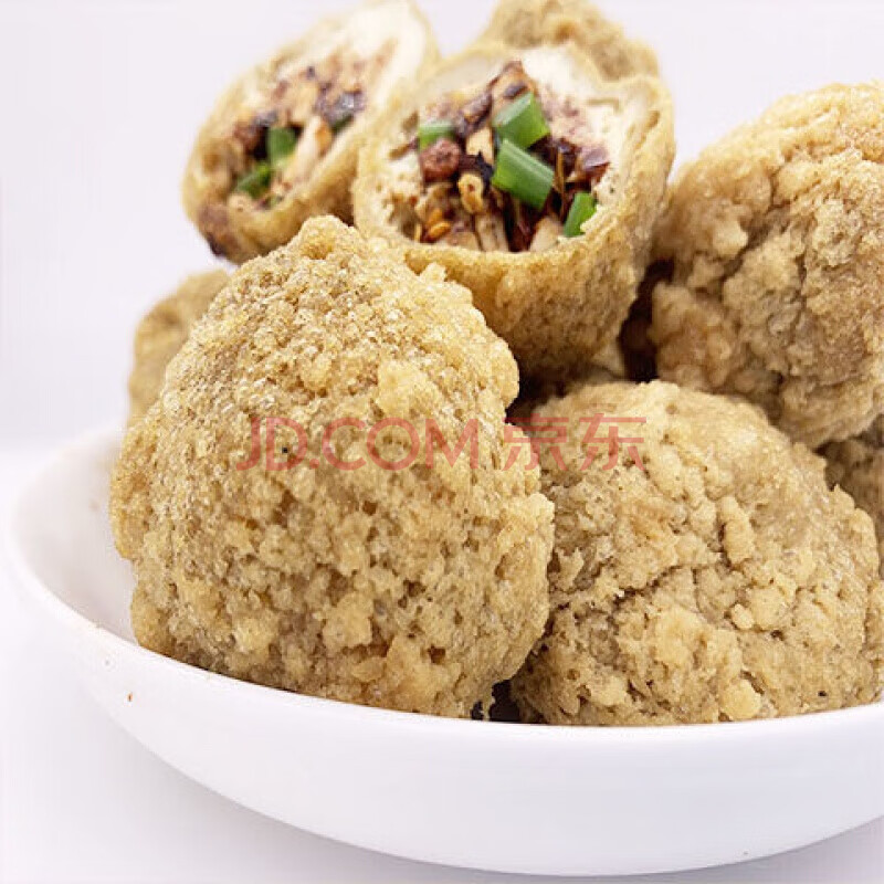 1斤贵州特产遵义小吃手工豆腐果豆腐圆子 豆腐丸子火锅配菜 3斤