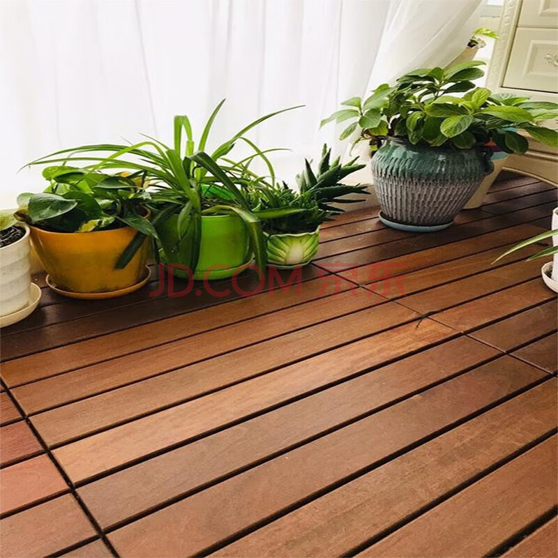 紫叶阳台防腐木地板户外露台庭院花园防滑防积水室内外地面diy铺设