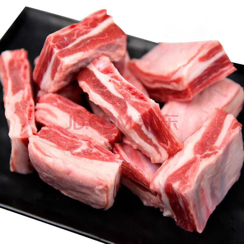 农家散养带皮羊肋排原切新鲜羊排肉带骨羊肉羔羊蝎子 带皮羊排切块3斤