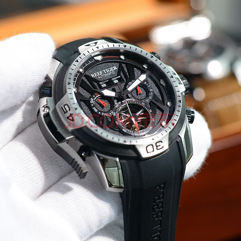 机械表镂空手表防水男表运动手表大表盘个性腕表钟表rga3532 蝙蝠魔