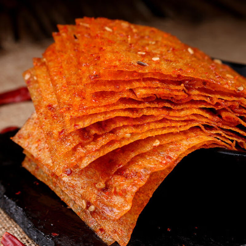 片年货批发小吃80后怀旧儿时零食网红大辣片125g 香辣 重辣(各两包)