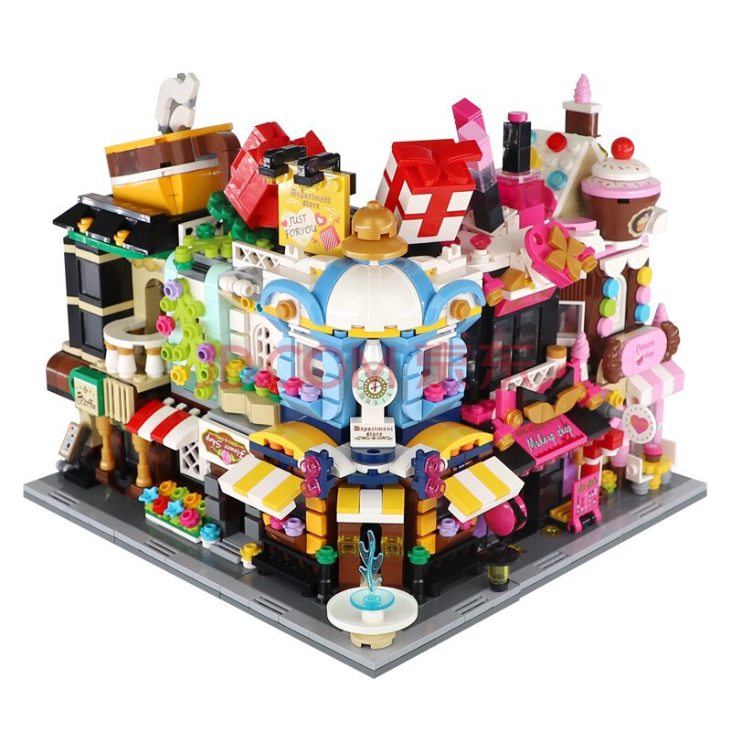 keeppley缤纷街景系列儿童乐高小颗粒积木建筑拼装模型拼插女孩系列