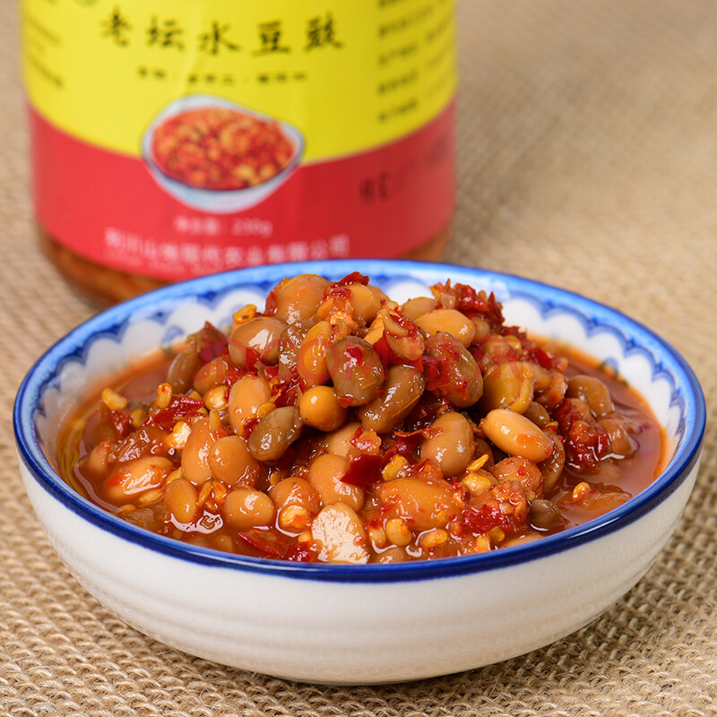 水豆豉湖北恩施利川农家自制老坛酸辣豆食调味料开胃下饭菜瓶装