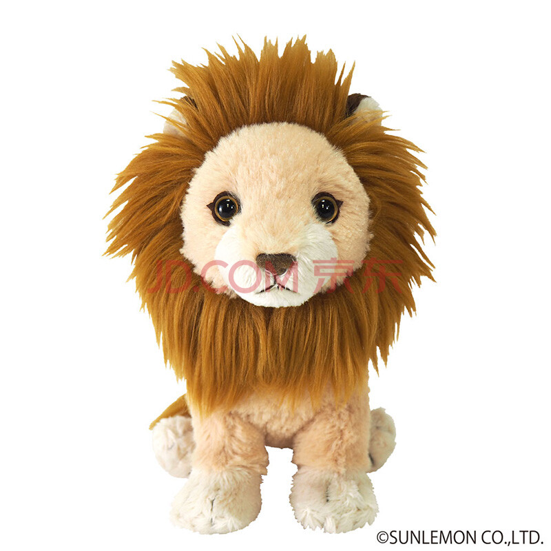 日本进口sunlemon仿真动物狮子毛绒玩具fluffies玩偶礼物 狮子p-5982