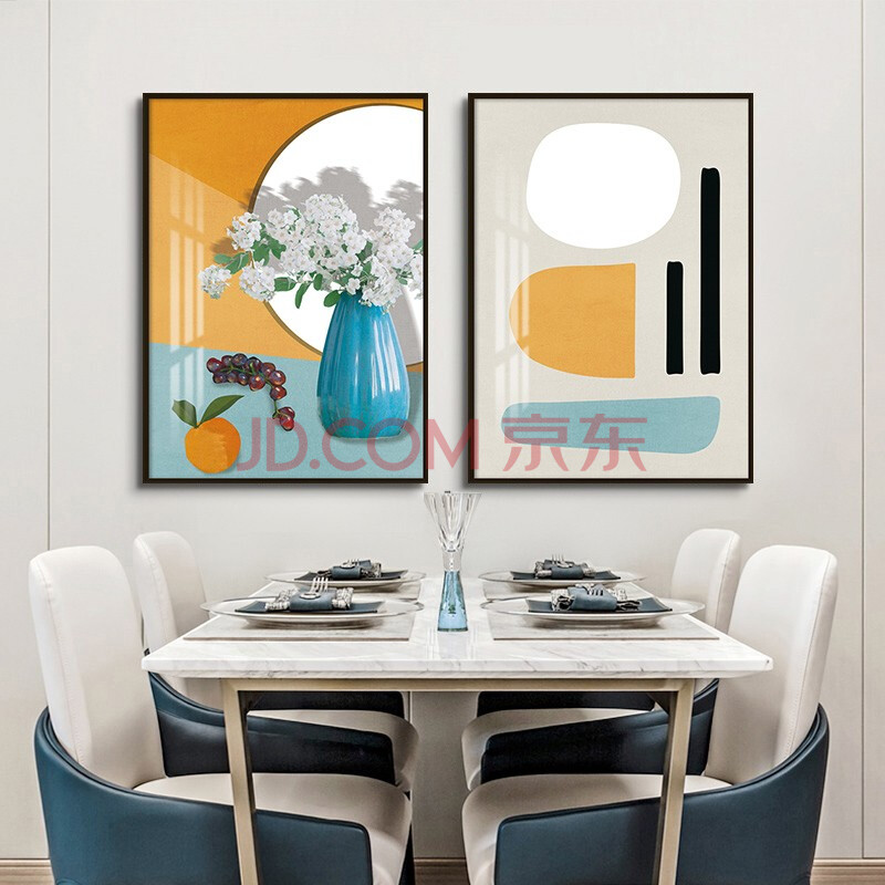 画饭厅挂画餐厅墙面装饰壁画手绘花瓶水果抽象歺厅背景墙画厅酒吧挂画