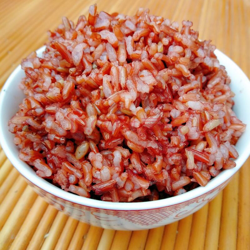 5折 农家自产新米红米粥慥米食用红色大米糙米粗粮杂粮吃的红米饭5斤