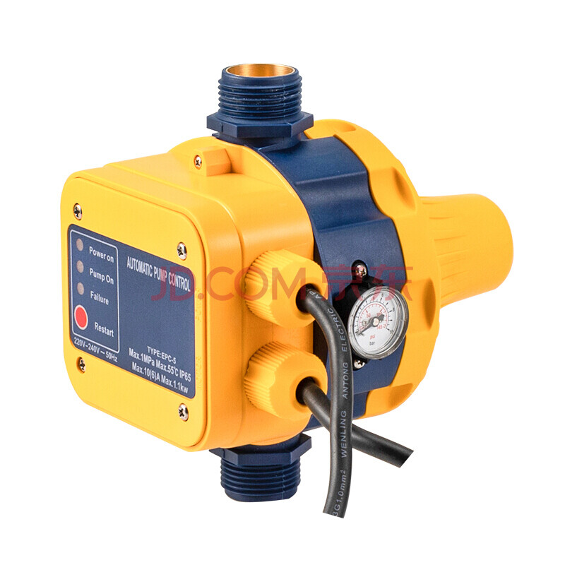 水泵水流压力开关增压泵缺水保护空气能电子智能可调全自动控制器