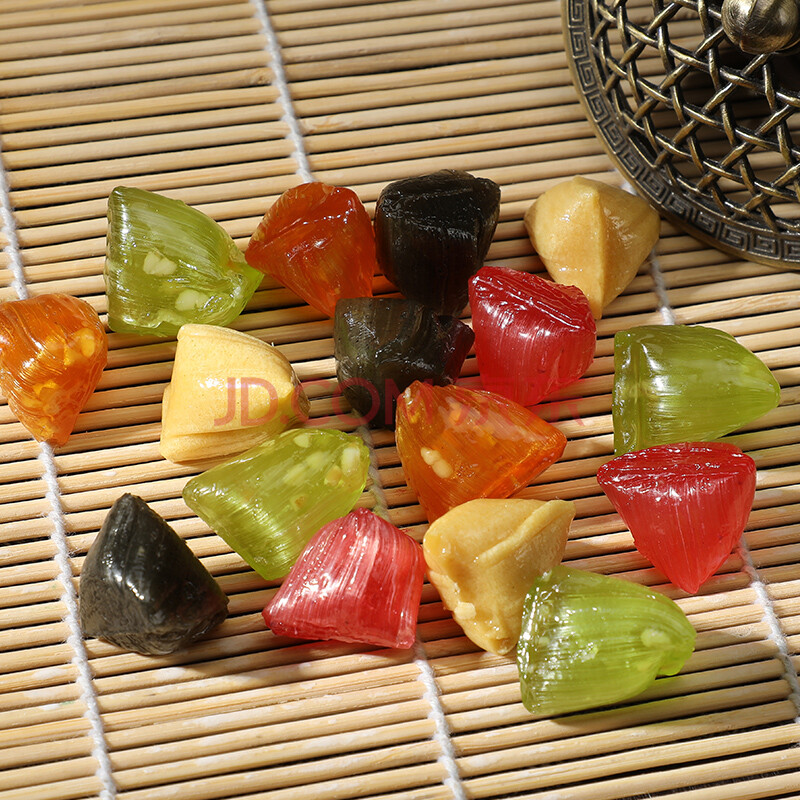 粽子糖 苏州上海特产薄荷桂花硬糖松仁三角糖果散装500g*2 桂花粽子糖