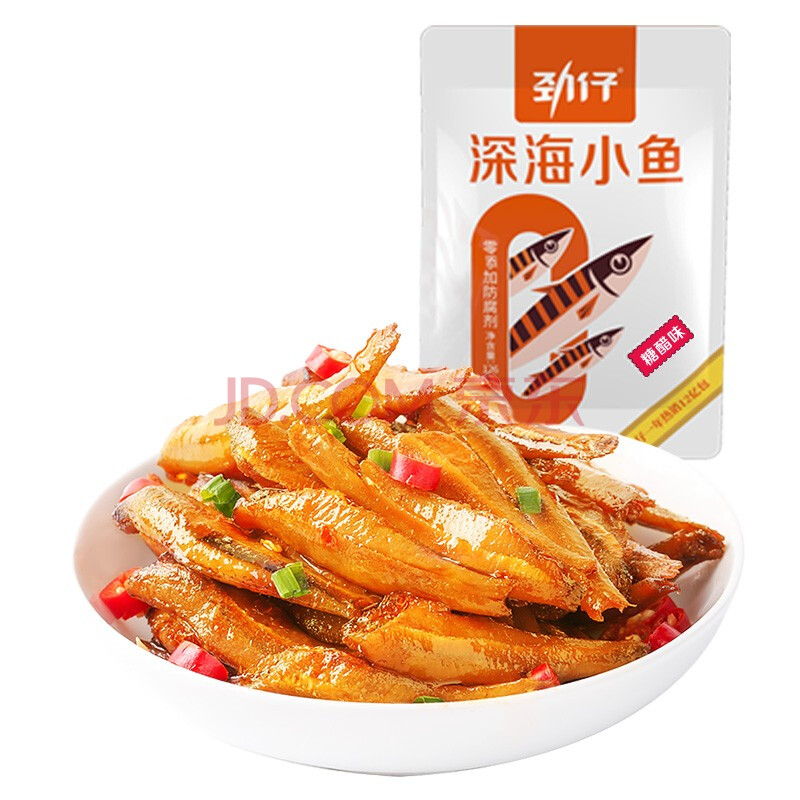 劲仔 深海小鱼 零食海味小吃 糖醋味 9g*8包