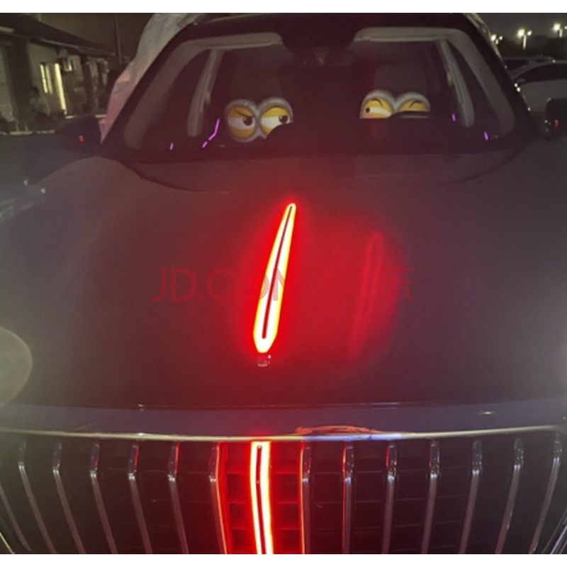 红旗h5中网流水灯流光灯车标hs5发光改装翼子板旗标灯流水装饰引擎机