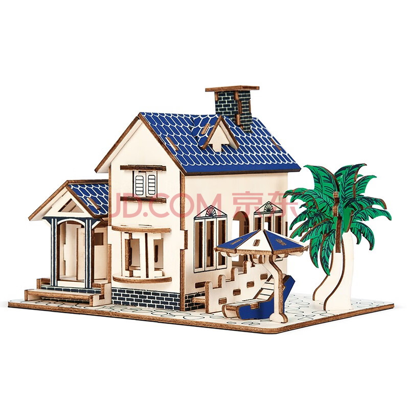 爸爸妈妈diy创意礼品拼装模型木质音乐盒立体拼图积木拼插送女友女孩