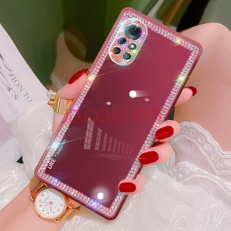 宏邦 华为nova8 手机壳 女生新款nova8pro全包防摔镜头镶钻奢华高档