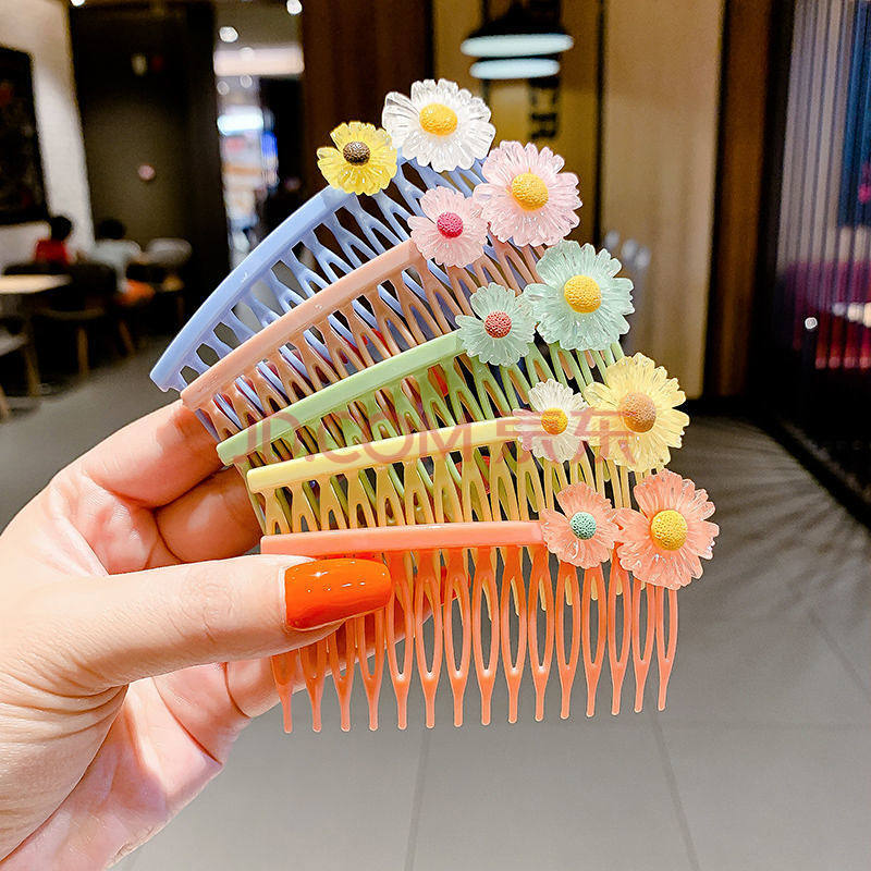 儿童发梳防滑插梳小女孩盘发刘海梳可爱公主发夹女童头饰碎发发卡 小