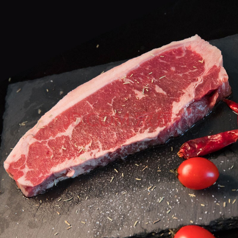 牧舟 原切牛排 黑安格斯西冷牛排 单片200g 牛肉生鲜牛扒 谷饲180天