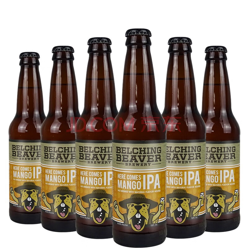 美国进口belching beaver打嗝海狸花生酱世涛系列酿啤酒355ml 打嗝