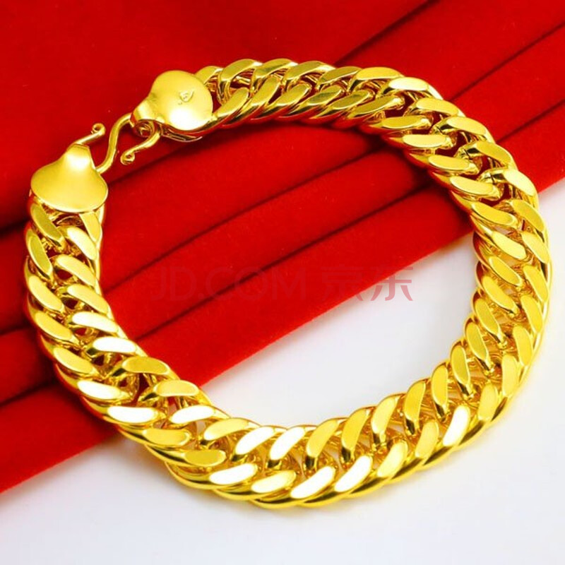 老鳯祥同款 黄金手链9999足金男士女款坦克链老板链重大纯金 3d硬金