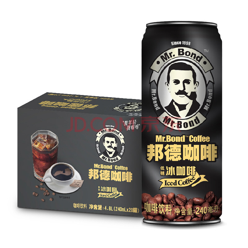 旺旺邦德咖啡 冰咖啡风味 整箱 240ml*20罐