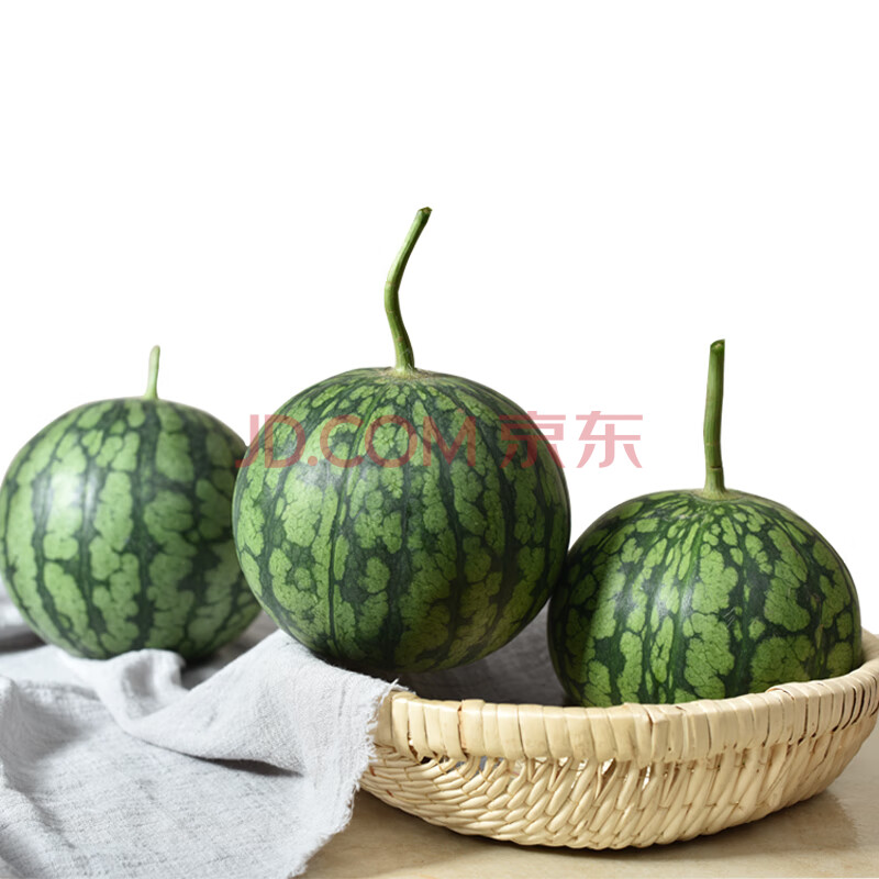 西瓜水果4个仁风富硒小兰装新鲜黄瓤心脆甜老人小孩孕妇