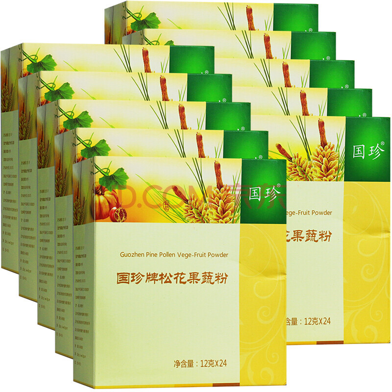 国珍松花果蔬粉12g*24袋*10盒套餐 松花粉