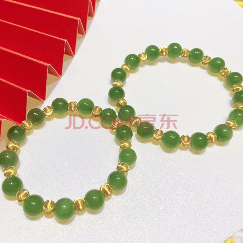 怡缘珠宝黄金转运珠手链女款猫眼金珠子纯金999足金路路通送妈妈翡翠