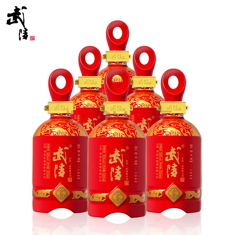 【酒厂直发】武陵酒 少酱 53度高端酱香型高度白酒 500ml*6瓶(整箱)