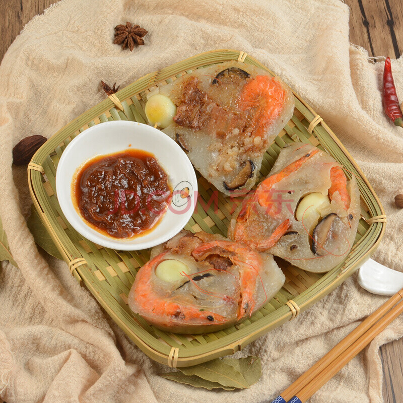 10个装大潮汕小吃 潮阳特产鲎粿配沙茶酱 豪果毫粿 三斤年货 10个装【